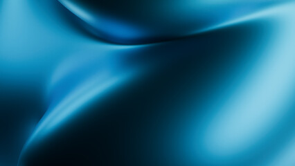 Fototapeta premium 3D rendering of smooth blue waves in a digital space with flowing patterns