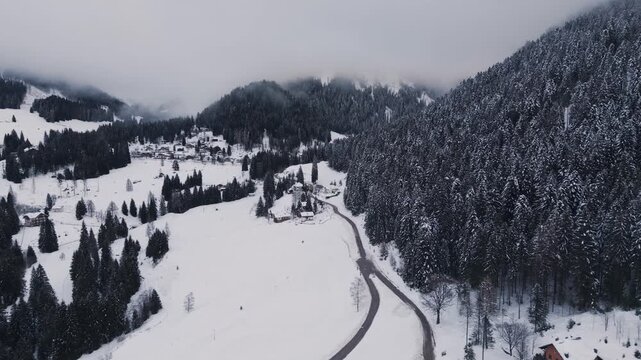 Italian mountain in the winter 
