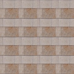 Obraz premium Seamless pattern of rectangular limestone blocks arranged in a staggered layout. Ideal for architectural rendering, exterior walls, and construction design.
