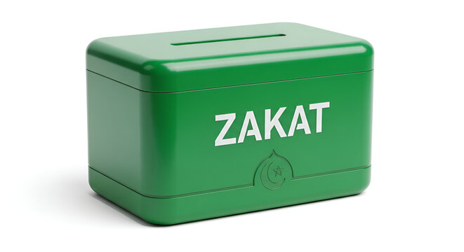 Green Zakat Charity Donation Box.
