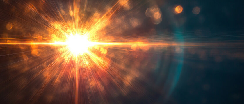 A mesmerising flash of light in outer space creates an explosion effect, suitable for a science project or futuristic presentation background.