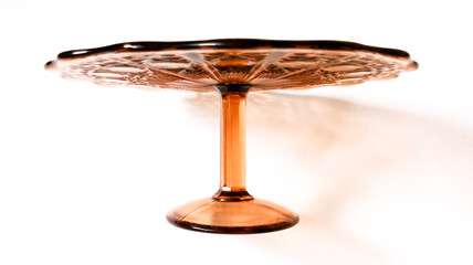 Orange vase on a white background.