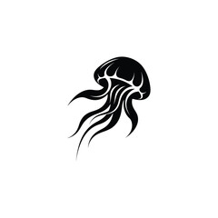 A simple illustration of a jellyfish with tentacles, incorporating 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, viewed from the side in a minimalist style