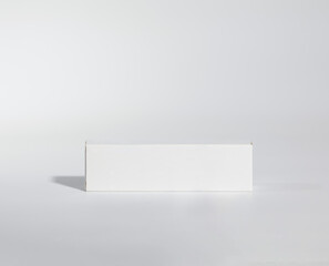 Mockup of a long white box of parapharmacy product