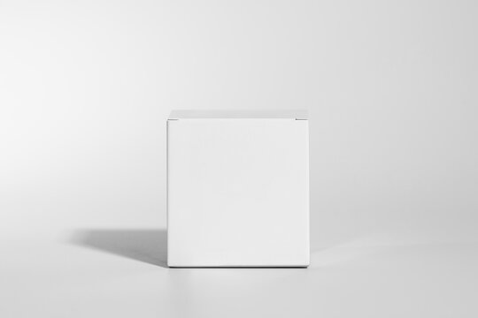 Mockup of a white box of parapharmacy product