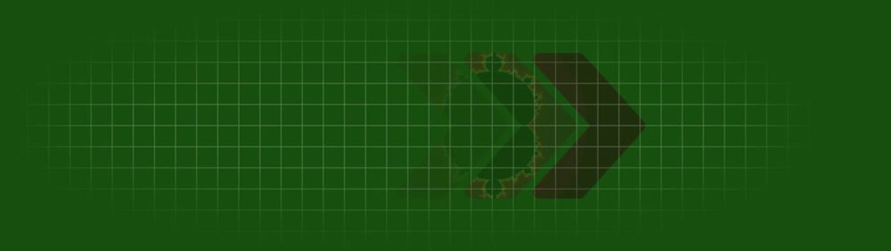 Green grid background with large black arrow pointing rightward on coordinate plane technology concept