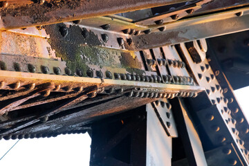 steel beam on bridge