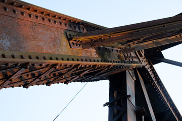 steel beam on bridge