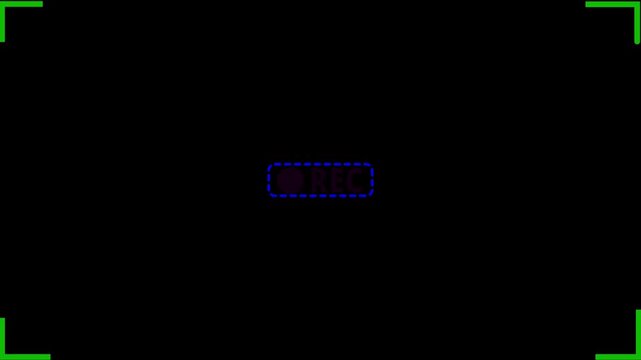 VHS tape playing with rec timer code and slp mark suitable  illustrating photography, videography, technology, devices concepts.
