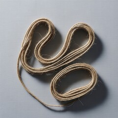 Spool of Jute Twine Close-up Rustic Hemp Rope Texture Detailing of Natural Fiber Cord Bundle for Craft Supplies