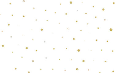 Abstract star pattern. Golden and silver stars on a white background. Perfect for holiday design, C