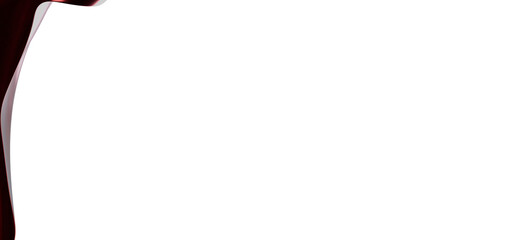 Fototapeta premium An abstract image showing deep maroon paint flowing down on a white background with ample copy space. Ideal for design n