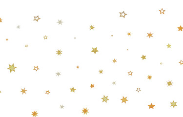 Gold stars on white. Perfect for holidays, birthdays, decorations, or any celebratory design backgr