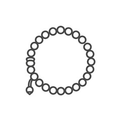 Obraz premium Simple Black Chain Bracelet Illustration.