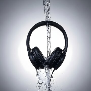 Waterproof headphones enduring liquid challenge