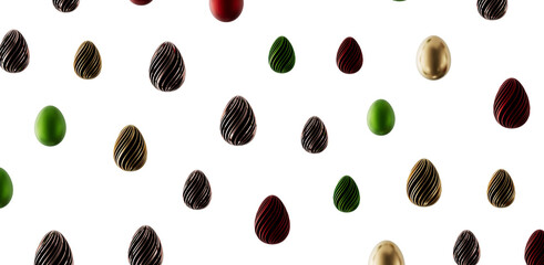 Decorative Easter egg pattern background. Perfect for holiday greetings, spring events, or seasonal designs. Festive and © vegefox.com