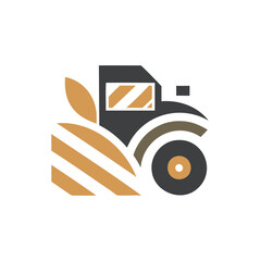 Green shield emblem with wheat stalk and leaf design isolated on white background