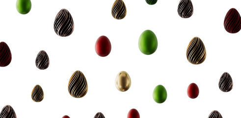 Abstract pattern with colorful Easter eggs. Festive design for spring holidays. Decorative background for greeting cards © vegefox.com