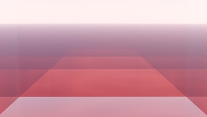 Obraz premium Abstract digital artwork with layered translucent geometric shapes in red, pink, and purple tones. Gradient colors and perspective create depth and minimalist modern design background