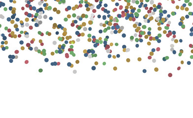 Obraz premium Abstract festive confetti background with various colorful dots. Perfect for events, celebrations, and design background