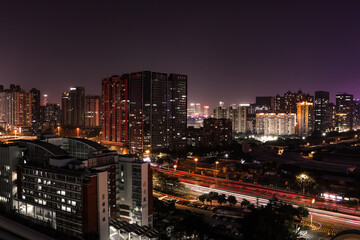Obraz premium View from the top of the teaching building of Jinan University, Shipai Campus (暨南大学石牌校区), Guangzhou, China