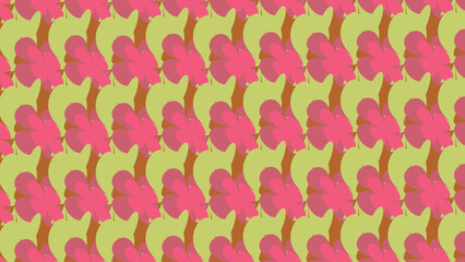 Seamless pink tulip and heart pattern for romantic Valentine love design