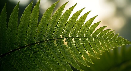 Close up of fern leaf