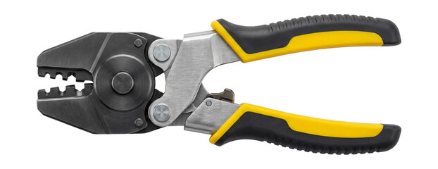 Obraz premium Multi-head crimping pliers with a rotating turret.
