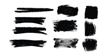 Brush stroke textures and shapes