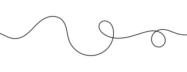 Black continuous wavy line © Pixrow
