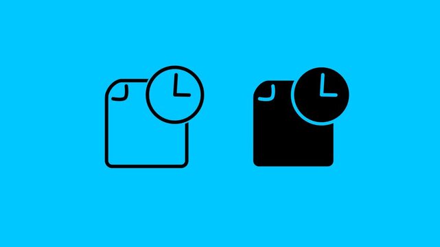 Schedule Icons , Vector Animate , 4K Stock Video on transparent