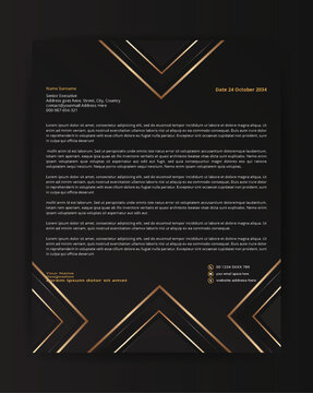 Minimalist luxury official business letterhead for your project layout