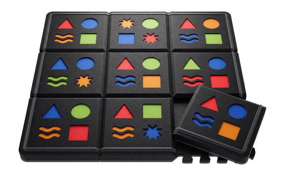 EVA foam puzzle mat with colorful alphabet design.