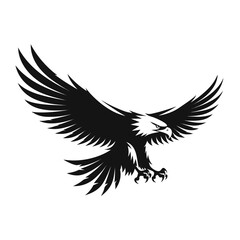 Obraz premium Majestic eagle in mid-flight with wings spread wide