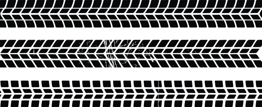car tire tread pattern and rubber track texture for automotive design