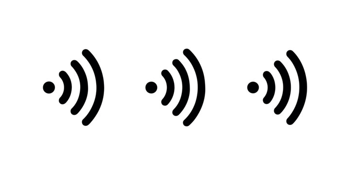 Contactless pay icon set. wireless pay icon vector. nfc payment symbol. wi-fi icon. wireless symbol. wi-fi signal icon. internet connection