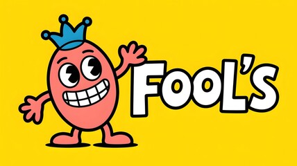 Fototapeta premium Fool's gold cartoon character logo