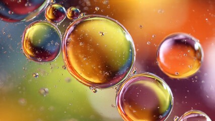Colorful Abstract Oil and Water Bubbles