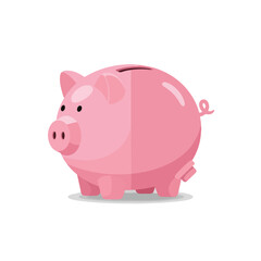 Fototapeta premium Cute Pink Piggy Bank for Saving Money and Financial Planning