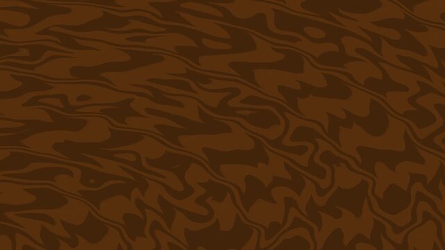Dark chocolate brown color animated texture background in 4k seamless loop