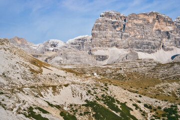 Fototapeta premium Majestic Mountain Panorama in the Tre Cime di Lavaredo Area