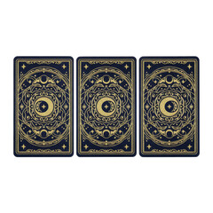 Obraz premium Tarot cards with celestial moon and star design