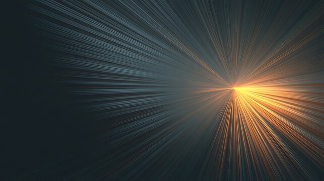 A bright light shines at the end of a dark tunnel with binary code streaming by