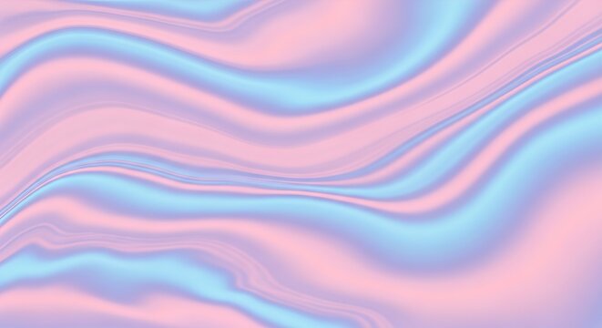 Holographic pastel wavy background, abstract fluid texture, soft iridescent pattern