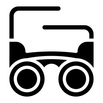 eldin goggles glyph style vector illustration