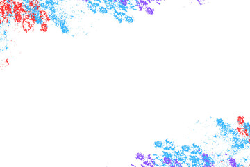 Colorful Paint Splash Corner Border Abstract Background Design
