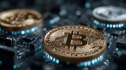 Digital currency and central bank CBDC technology concept with secure virtual money system and future global financial infrastructure background