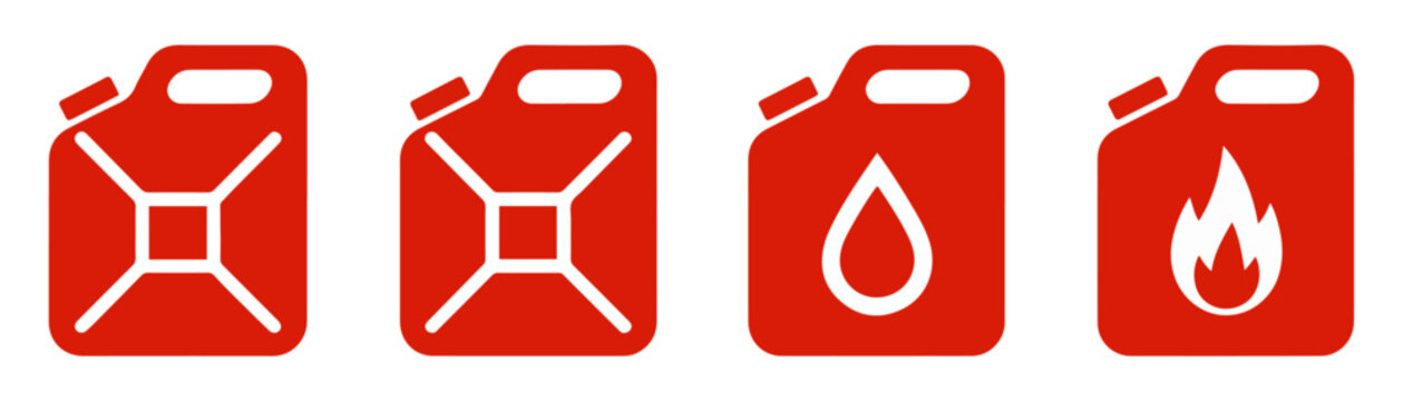 fuel canister gasoline icon vector