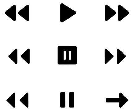 play media control icon vector