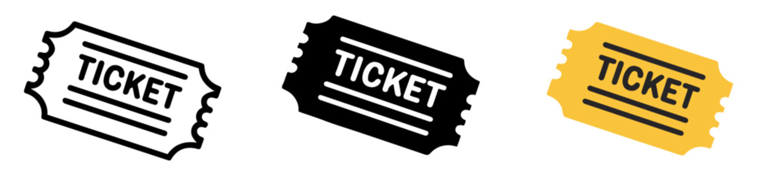 ticket pass event icon vector